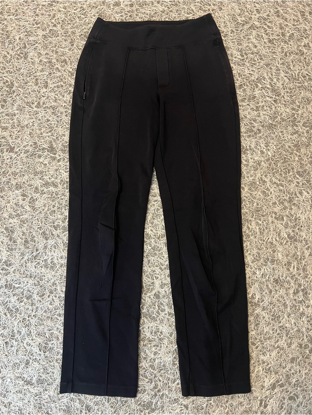 Women’s Athleta black straight leg trouser sweatpants pants size 2